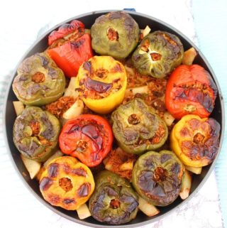 An Albanian Stuffed Peppers Recipe with Ground Beef