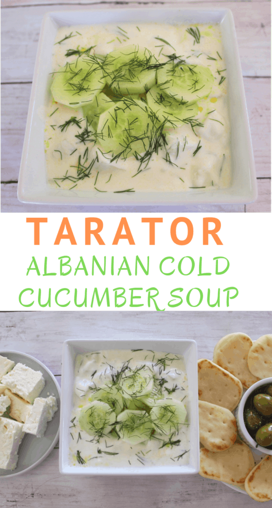 Albanian Cold Cucumber Soup - Tarator