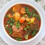 A bowl of Meat & Potatoes Stew