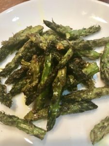 Roasted asparagus tips