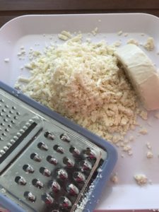 shredding queso fresco