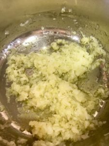 Sauteing Onions and Garlic in Olive Oil