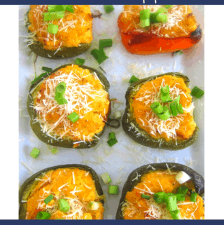 Low Carb Cauliflower Puree Stuffed Peppers
