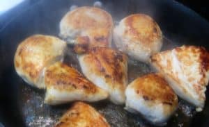 Cooking chicken in butter