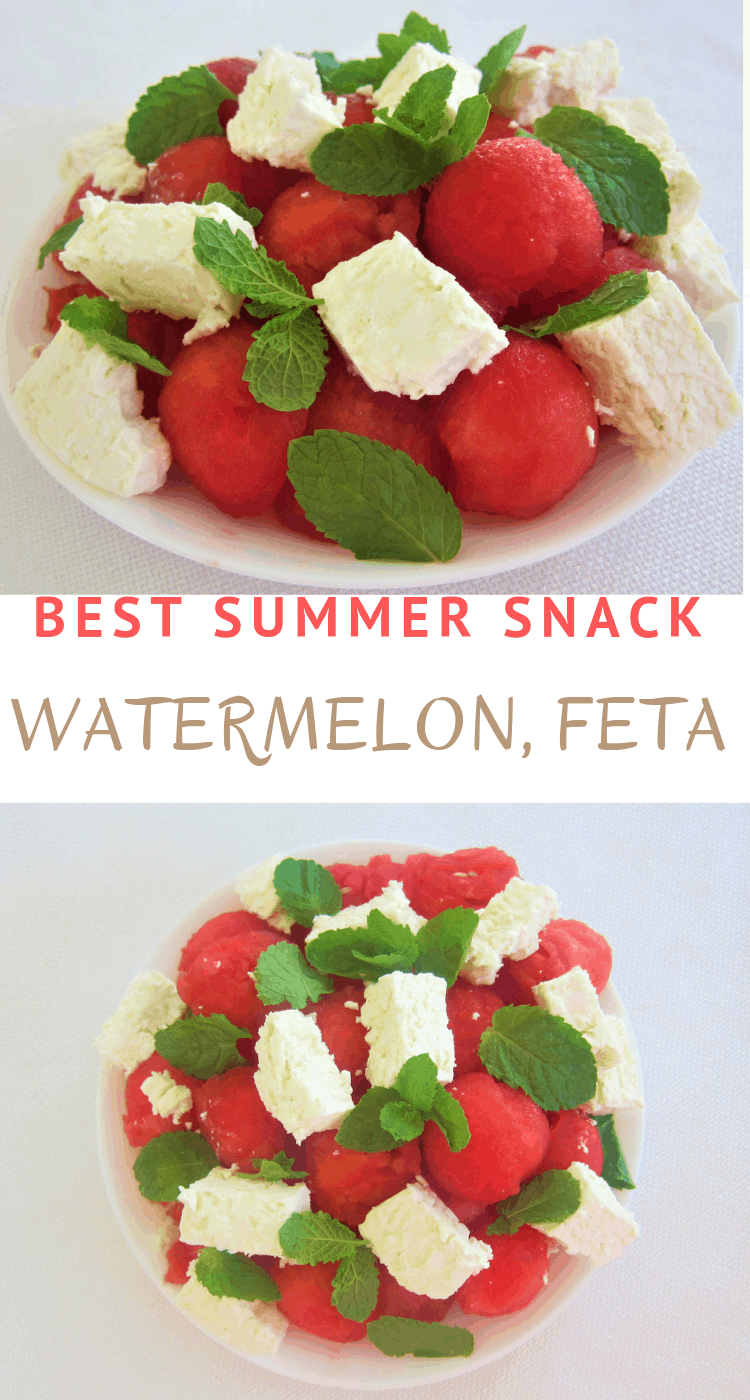 Watermelon Feta Cheese Snack Mediterranean Latin Love Affair