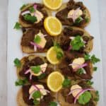 Cilantro Liver Bites served with Aji Amarillo Sauce