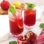 Raki Pomegranate Lemon Lime Cocktail