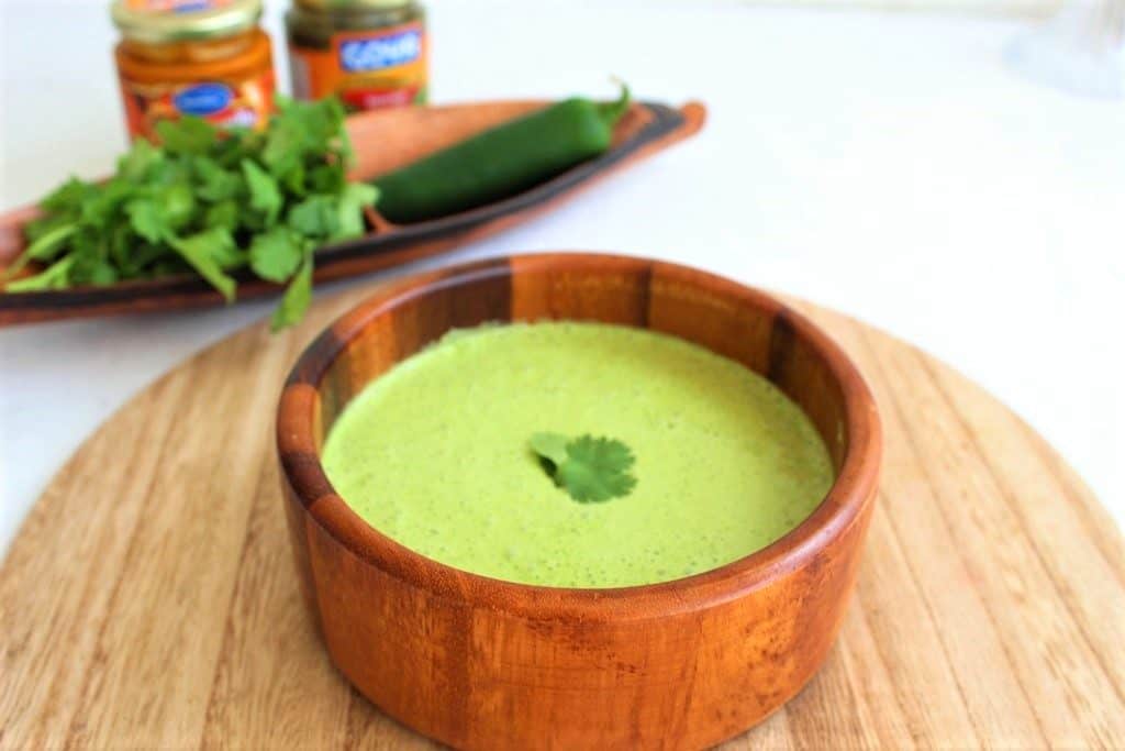 Peruvian Salsa Verde (green sauce) made with Huacatay paste