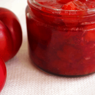 Homemade Red Plum Jam - Albanian Recel Kumbulle