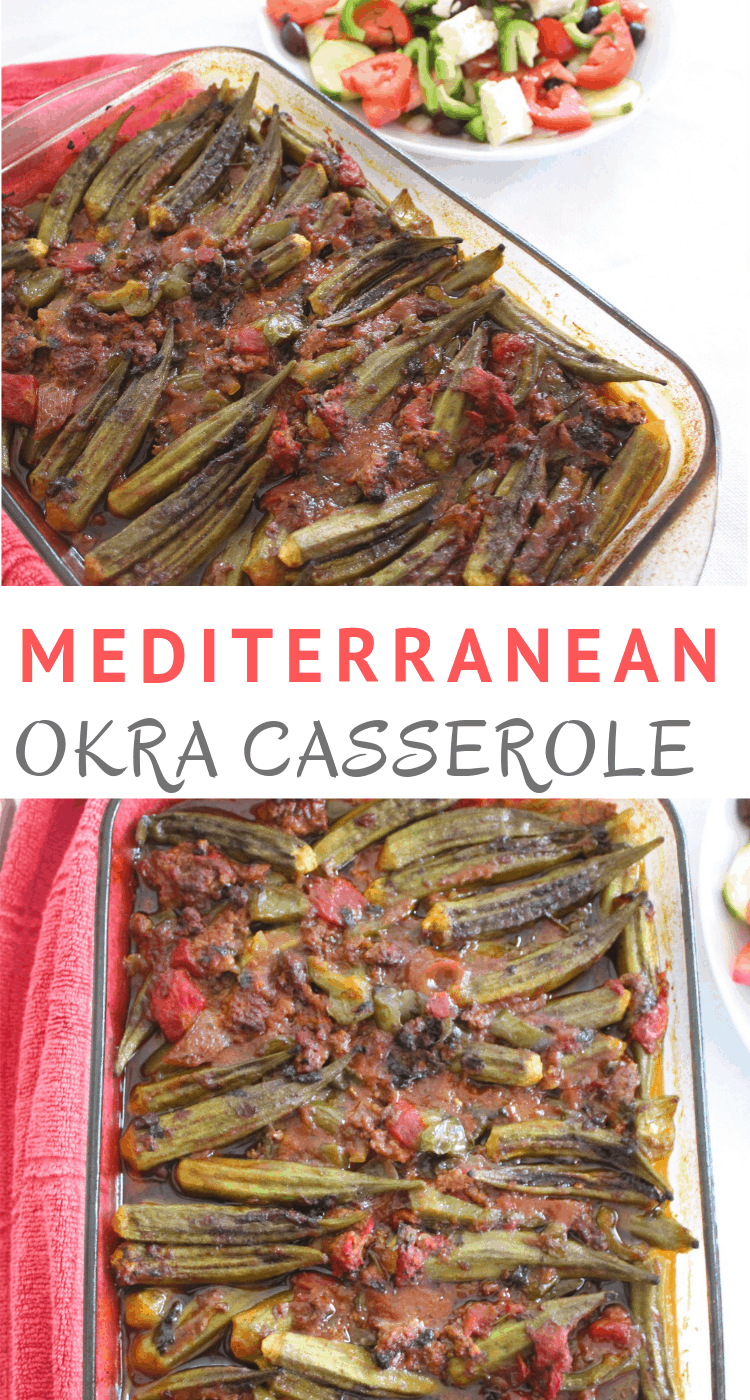 A delicious Mediterranean Okra Casserole - Albanian Tave me Bamje