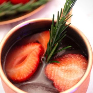 Moscow Mule Caipiroska with Acai and Strawberries