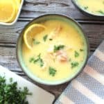 Chicken Lemon Rice Soup with Eggs - Albanian Supe Pule me Limon