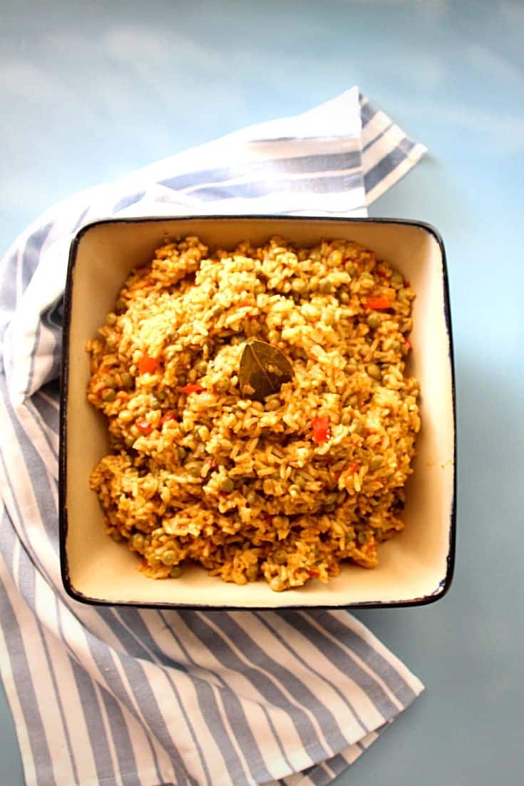 Rice with pigeon peas, arroz con glandules - homemade side dish!