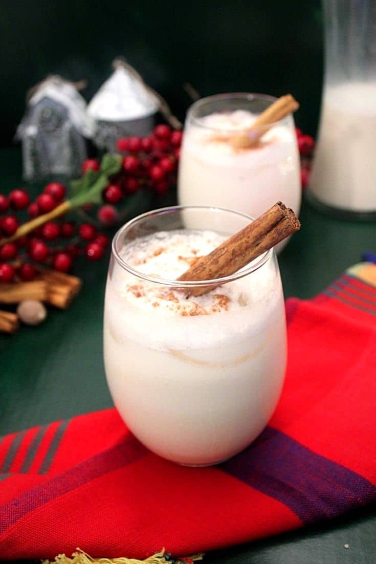 Puerto Rican Coquito, Christmas Coconut Cocktail (eggless)