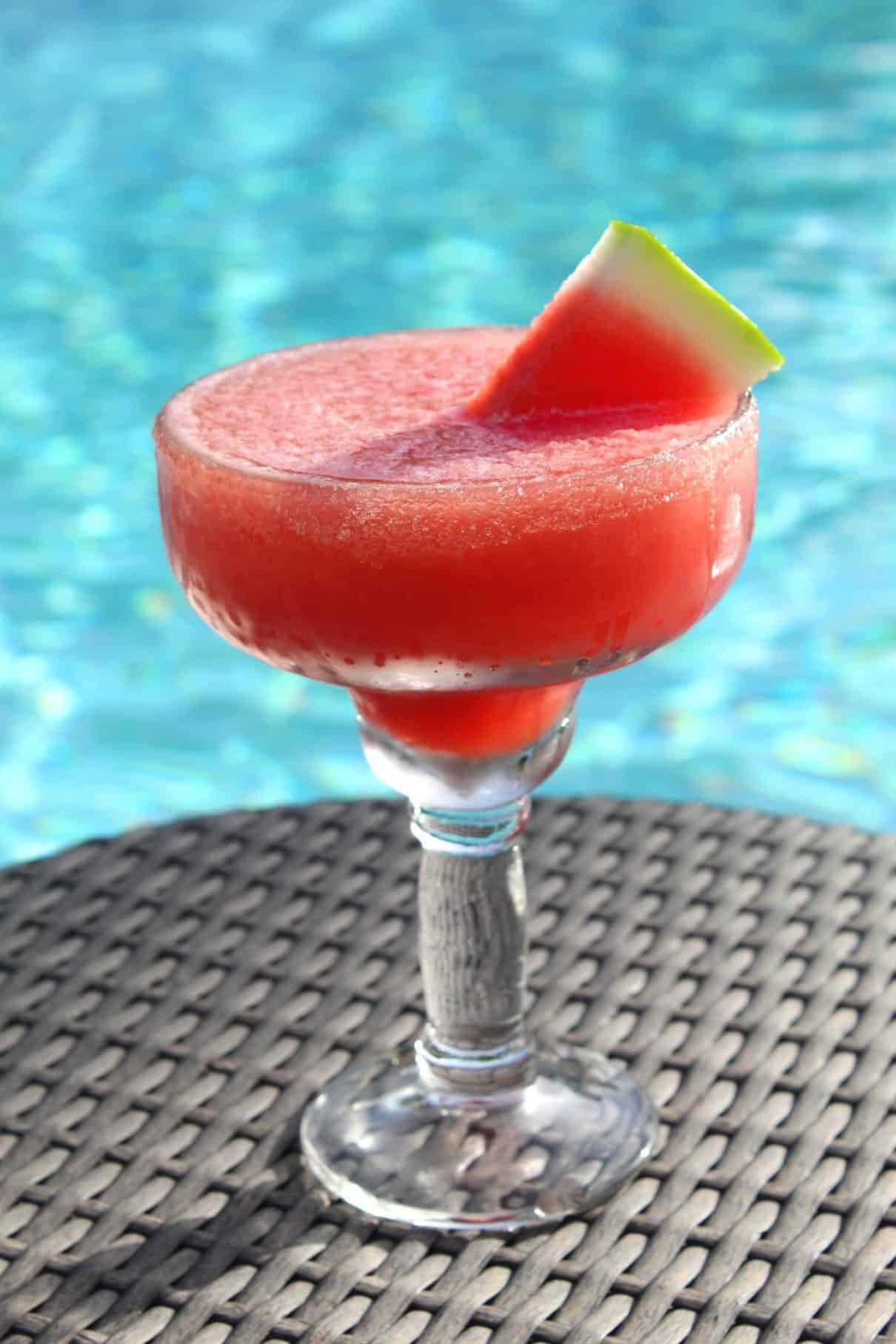 Poolside Frozen Watermelon Margarita
