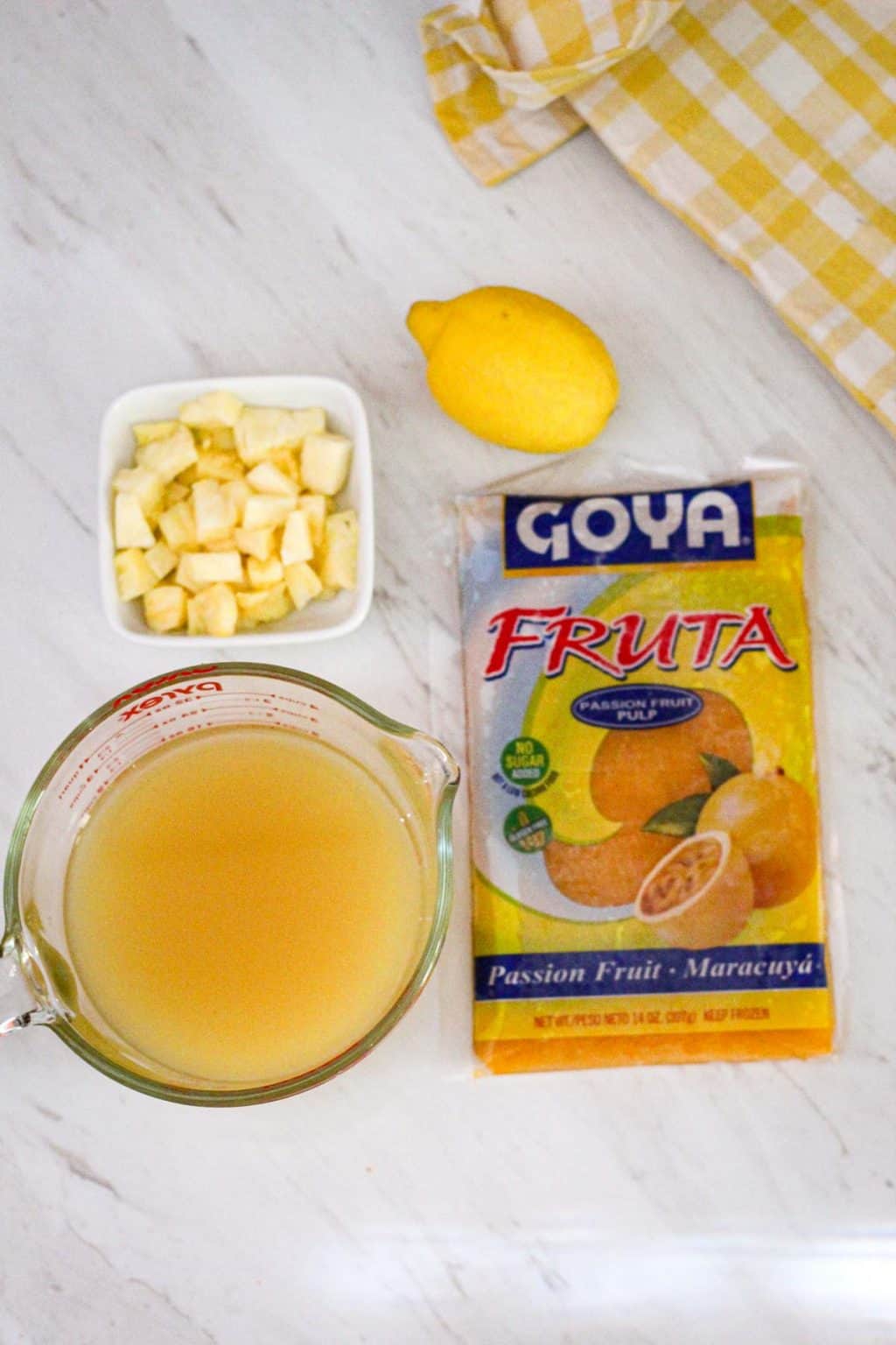 Pineapple Passion Fruit Lemonade Mediterranean Latin Love Affair