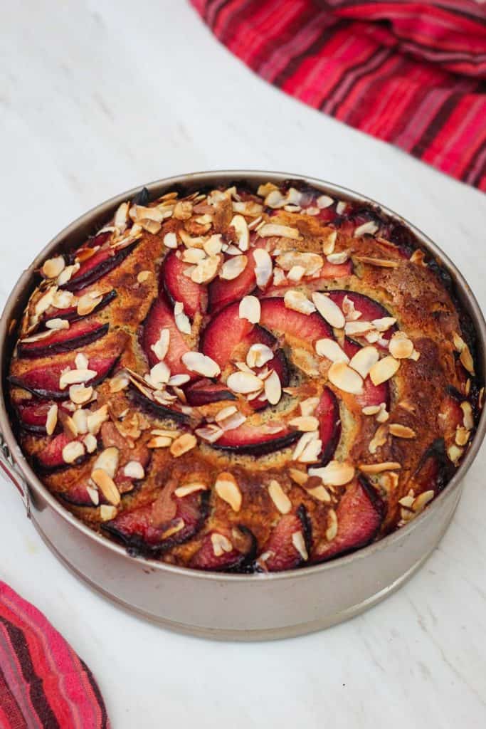 Plum Almond Cake - Mediterranean Latin Love Affair