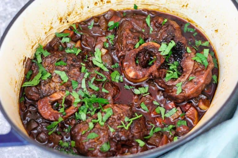 Braised Beef Shanks in Dutch Oven Mediterranean Latin Love Affair