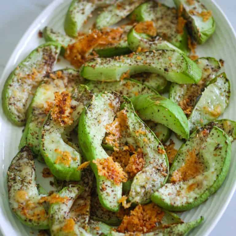 Roasted Chayote Squash with Parmesan Mediterranean Latin Love Affair